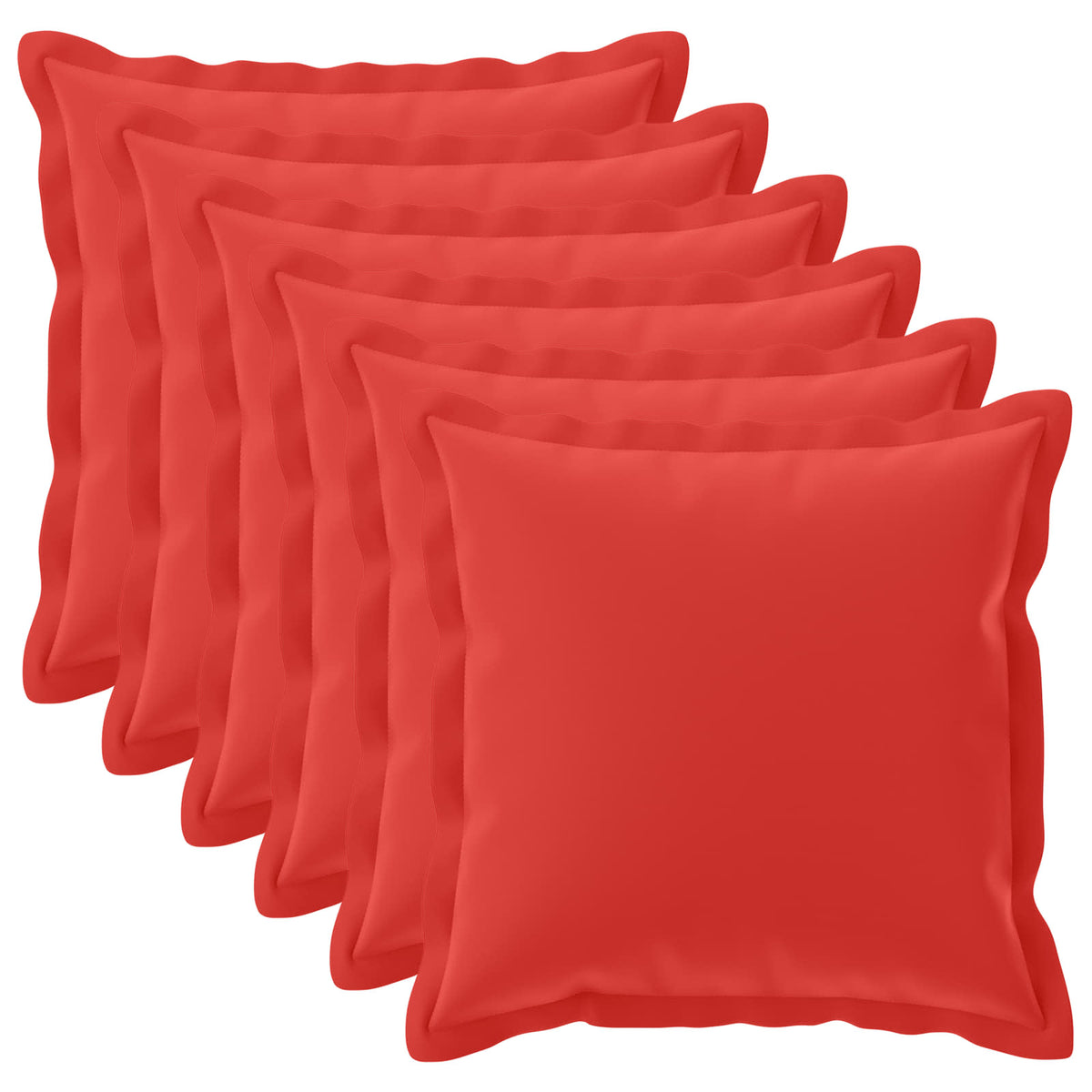 Cushion Cover 6 pcs HOUTEN Red 55 x 55 cm Polyester