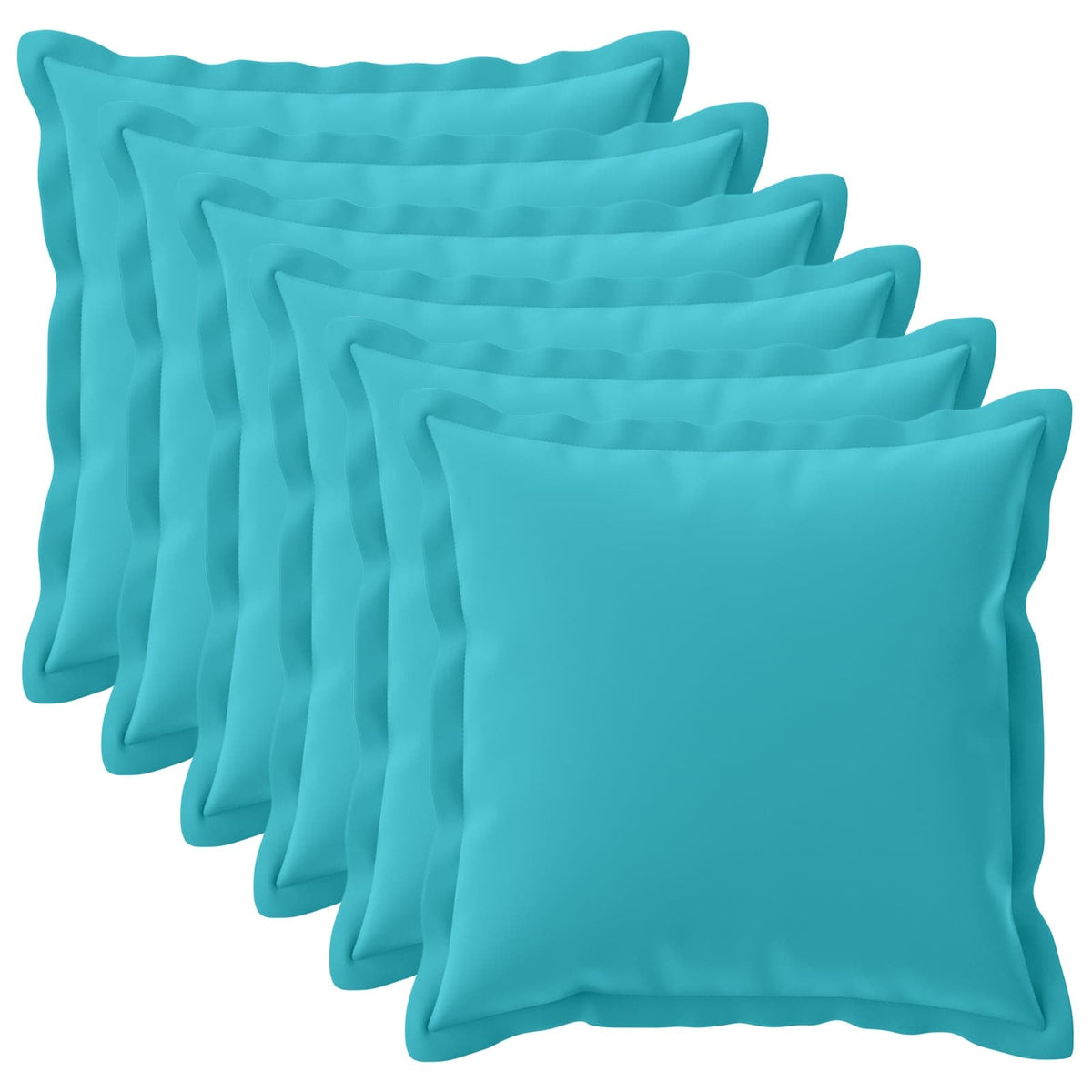 Cushion Cover 6 pcs HOUTEN Turquoise 55 x 55 cm Polyester