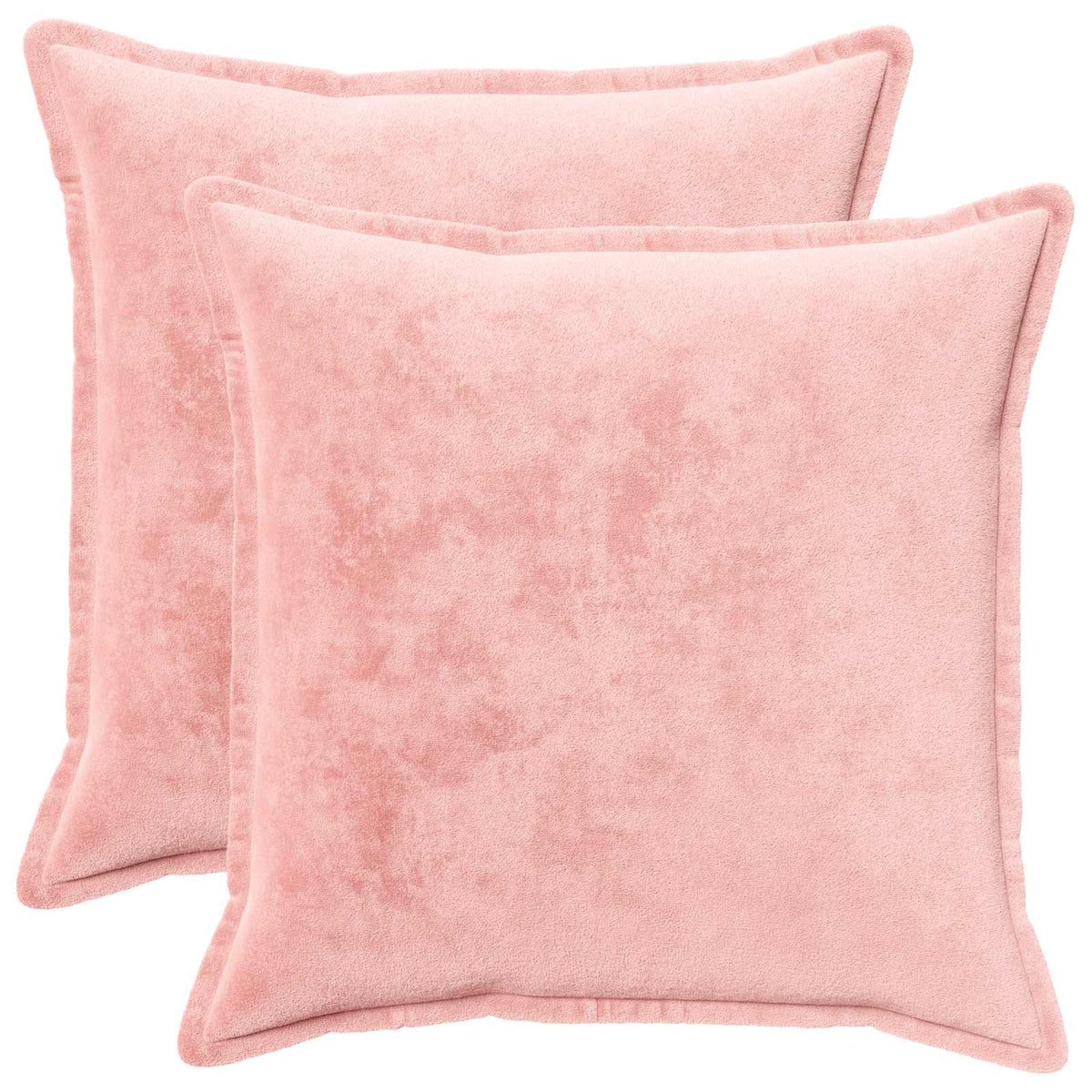 Cushion Cover 2 pcs HOUTEN Pink 55 x 55 cm Flannel