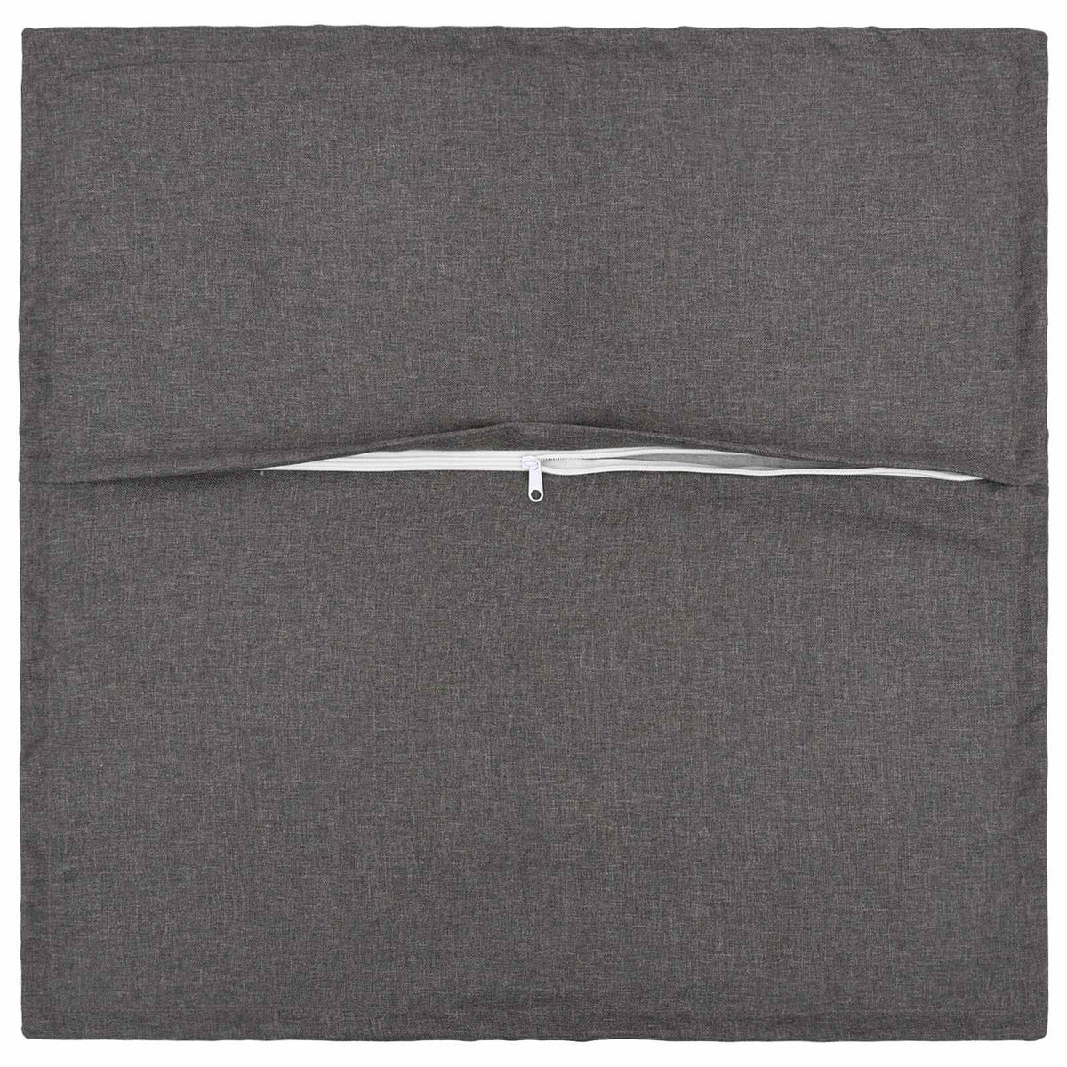 Cushion Cover 2 pcs HOUTEN Light Grey 60 x 60 cm Faux Linen