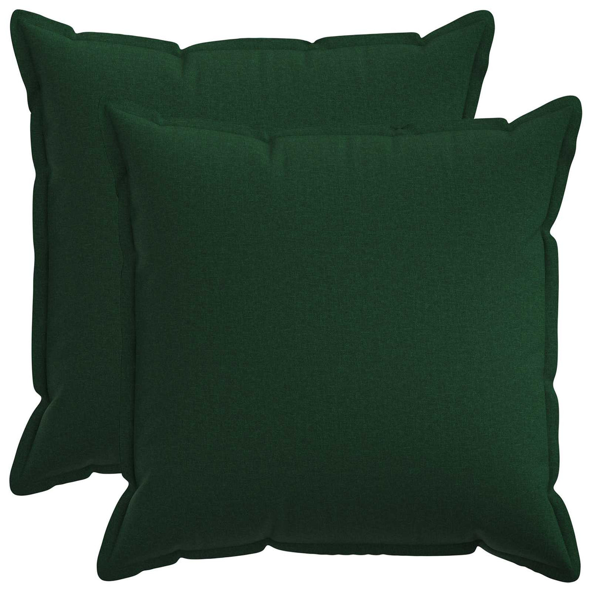 Cushion Cover 2 pcs HOUTEN Dark Green 60 x 60 cm Faux Linen