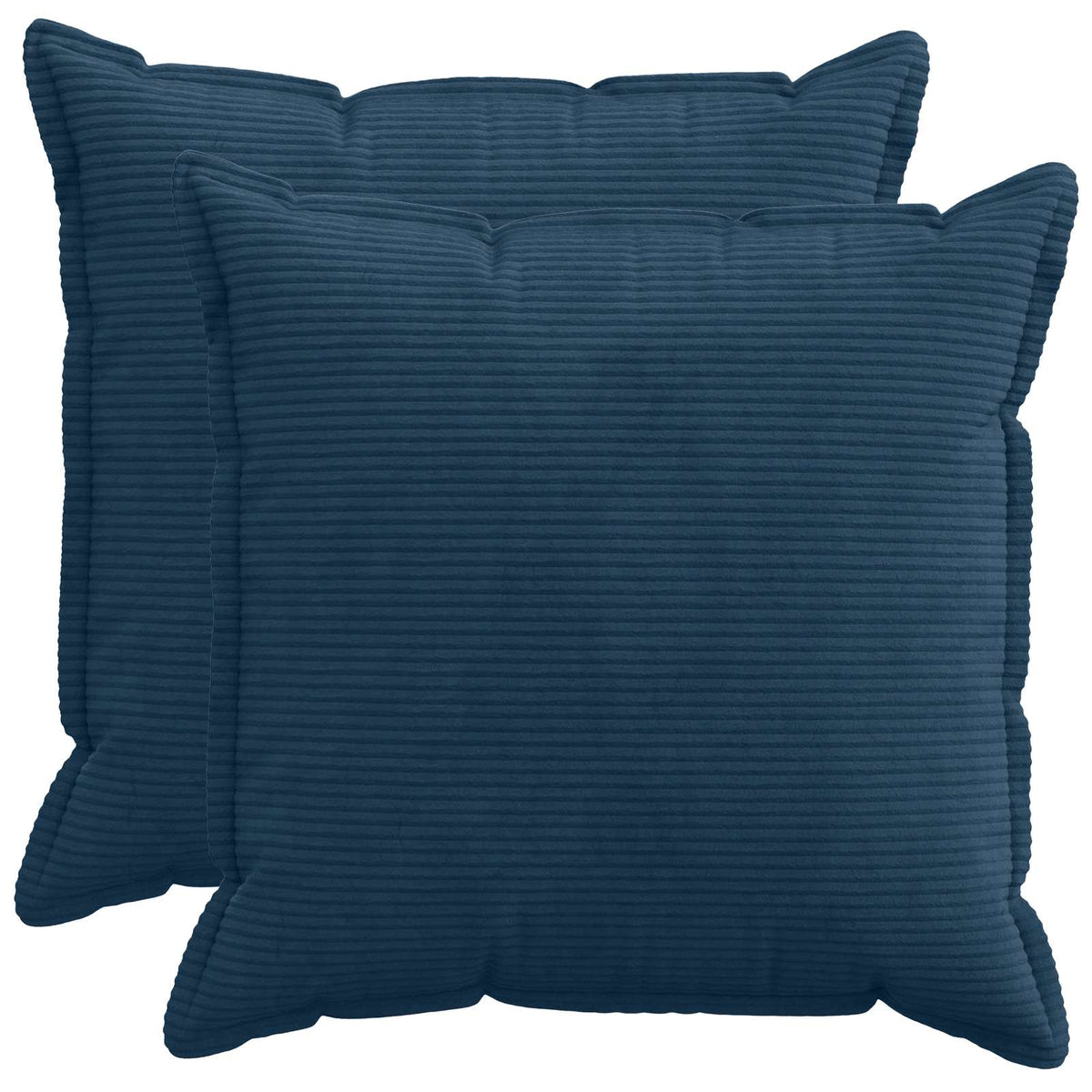 Cushion Cover 2 pcs HOUTEN Navy Blue 60 x 60 cm Corduroy