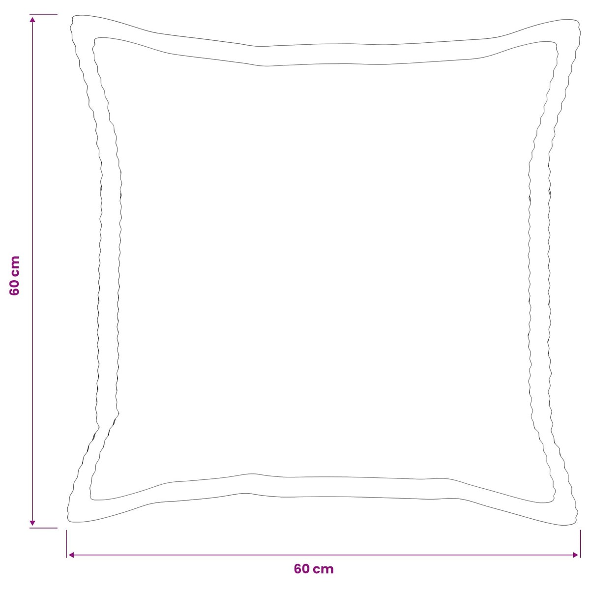 Cushion Cover 6 pcs HOUTEN Green 60 x 60 cm Corduroy