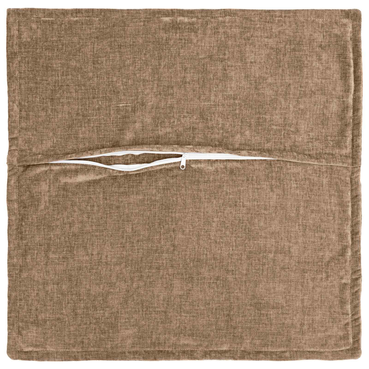 Cushion Cover 2 pcs HOUTEN Brown 60 x 60 cm Chenille Fabric