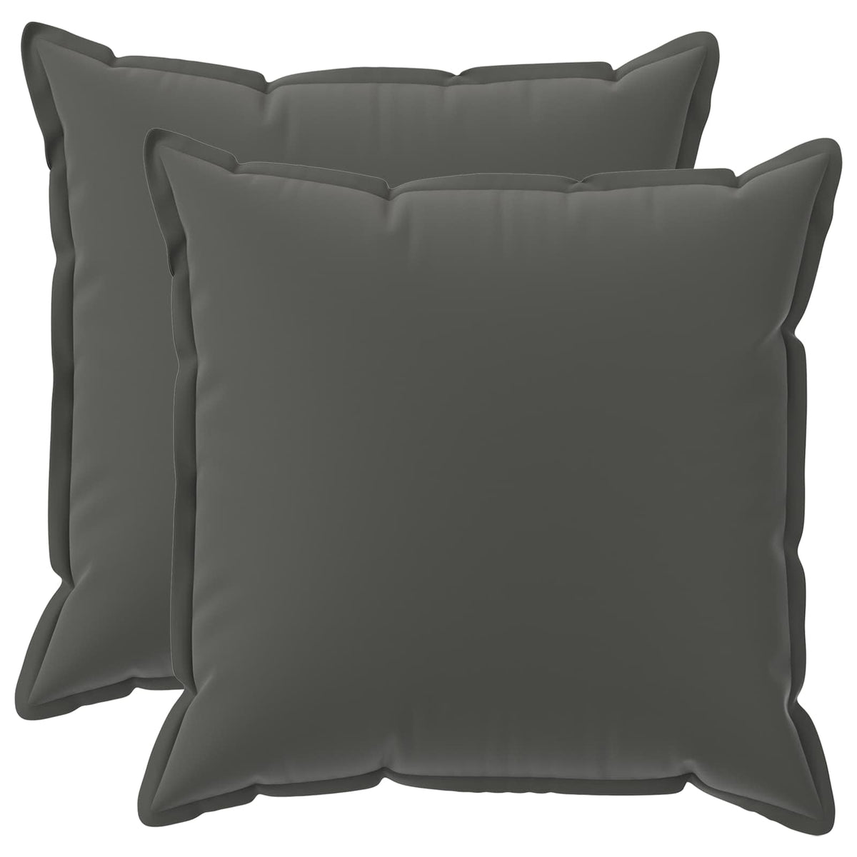 Cushion Cover 2 pcs HOUTEN Anthracite 60 x 60 cm Polyester