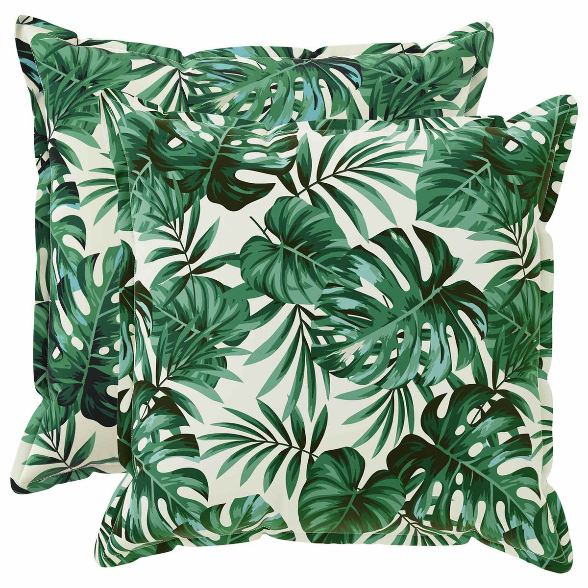 Cushion Cover 2 pcs HOUTEN Leaf Pattern 60 x 60 cm Polyester
