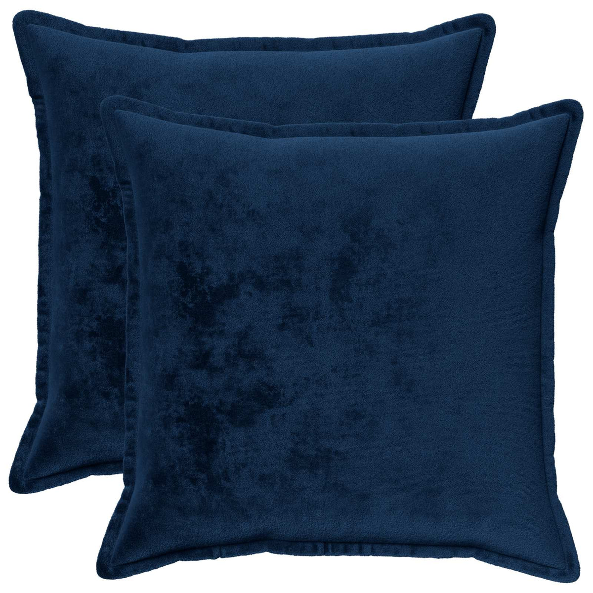Cushion Cover 2 pcs HOUTEN Navy Blue 60 x 60 cm Flannel