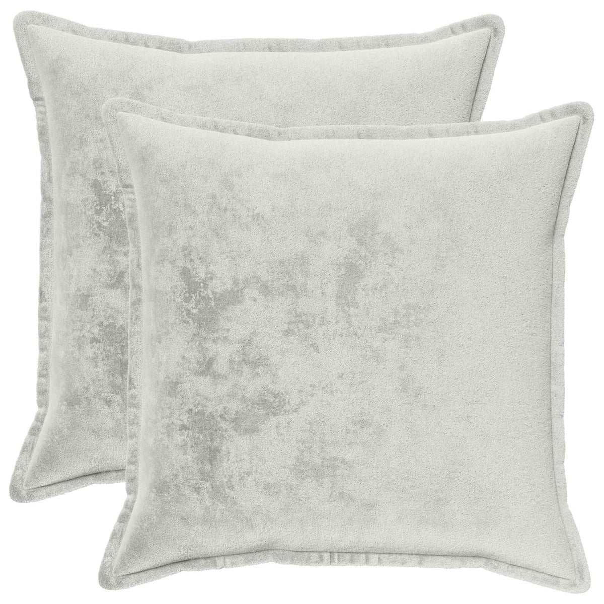 Cushion Cover 2 pcs HOUTEN Light Grey 60 x 60 cm Flannel