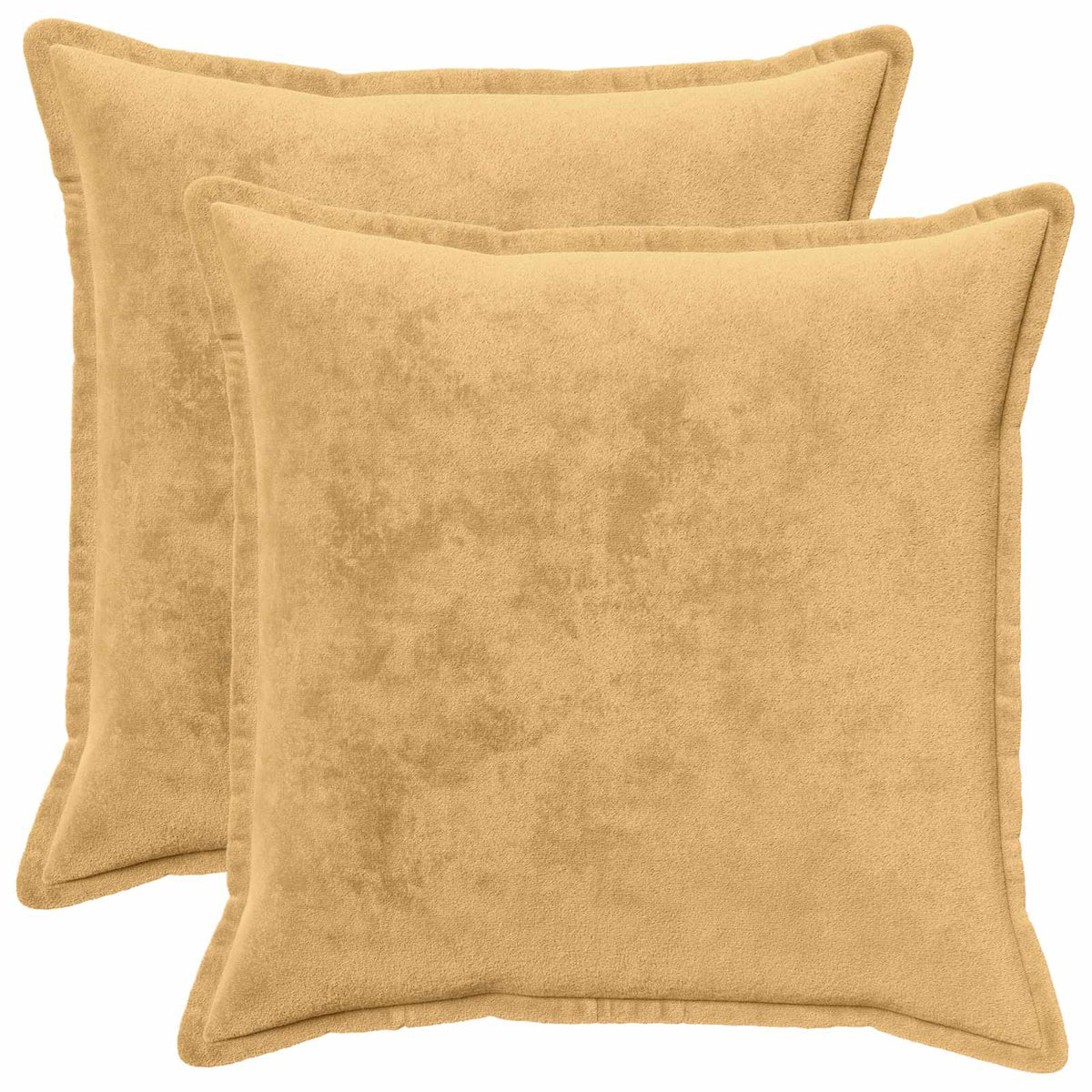 Cushion Cover 2 pcs HOUTEN Taupe 60 x 60 cm Flannel