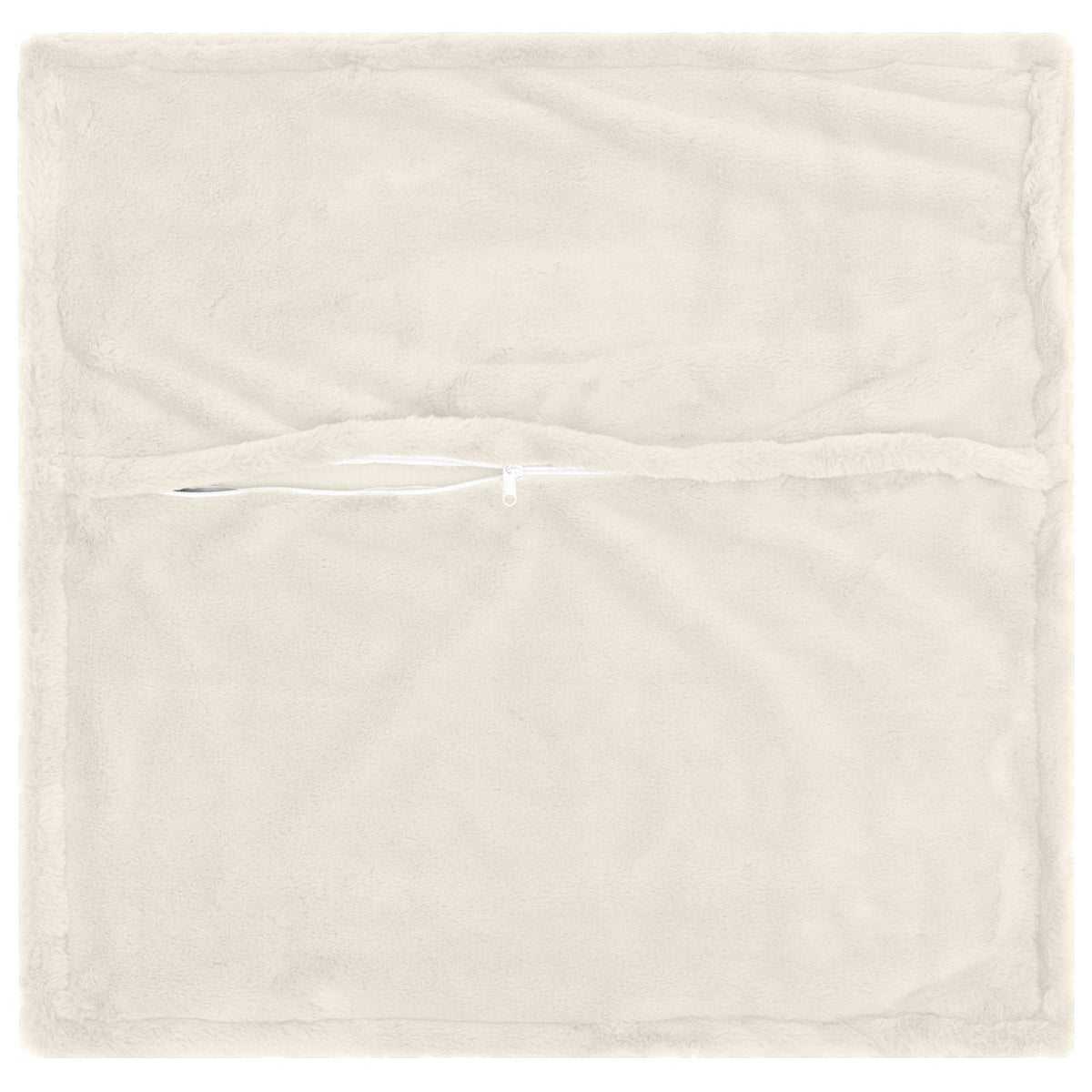 Cushion Cover 6 pcs HOUTEN White 60 x 60 cm Faux Rabbit Fur