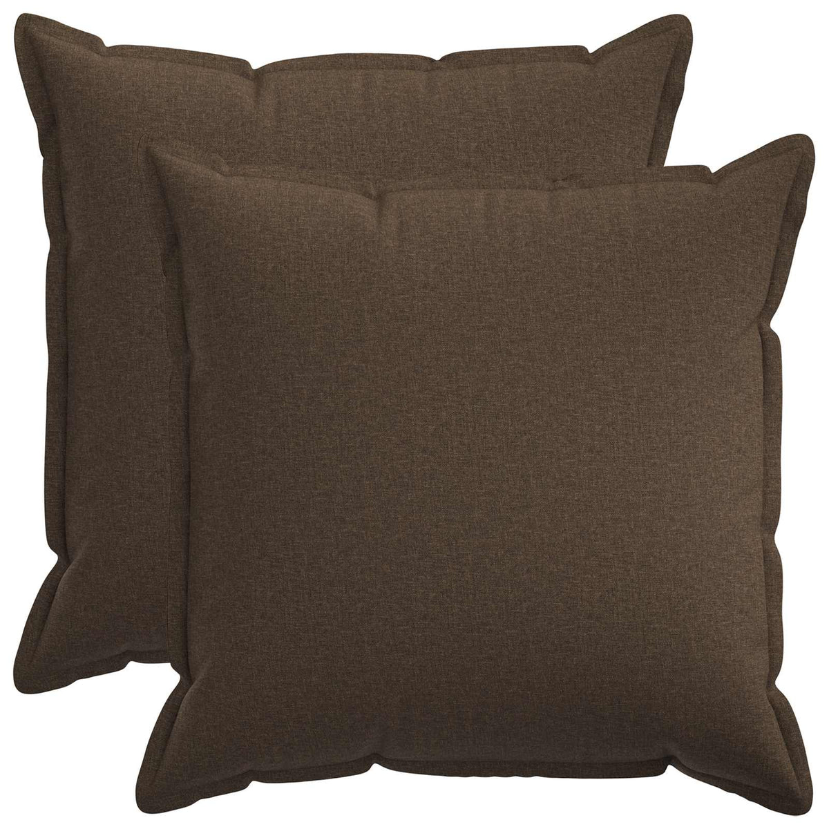 Cushion Cover 2 pcs HOUTEN Taupe 65 x 65 cm Faux Linen