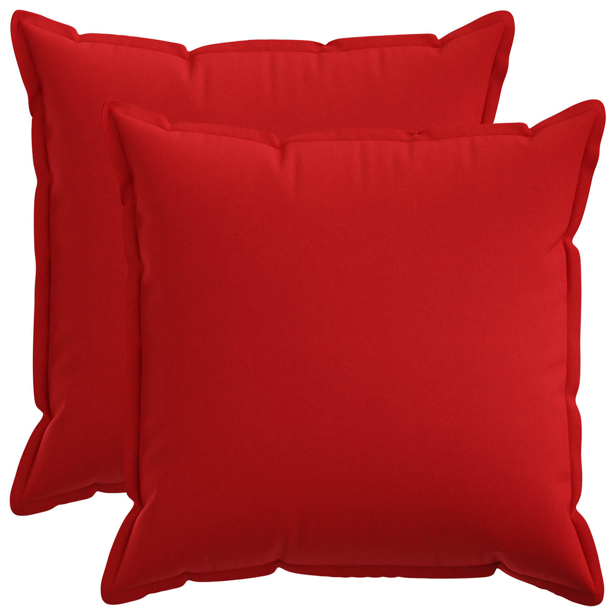 Cushion Cover 2 pcs HOUTEN Red 65 x 65 cm Faux Linen