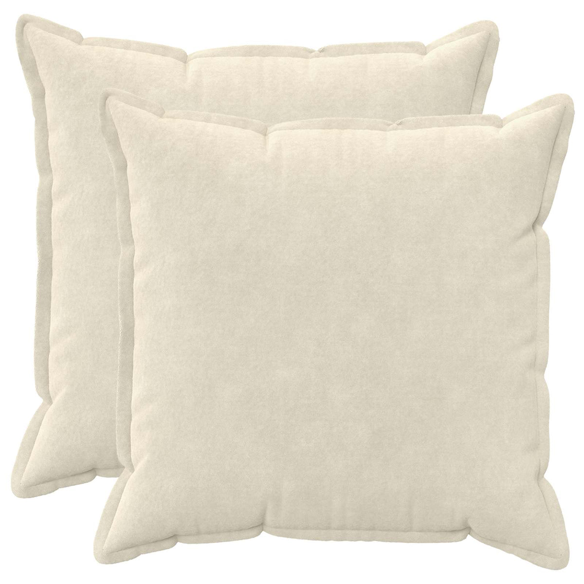Cushion Cover 2 pcs HOUTEN Cream 65 x 65 cm Microfiber Fleece