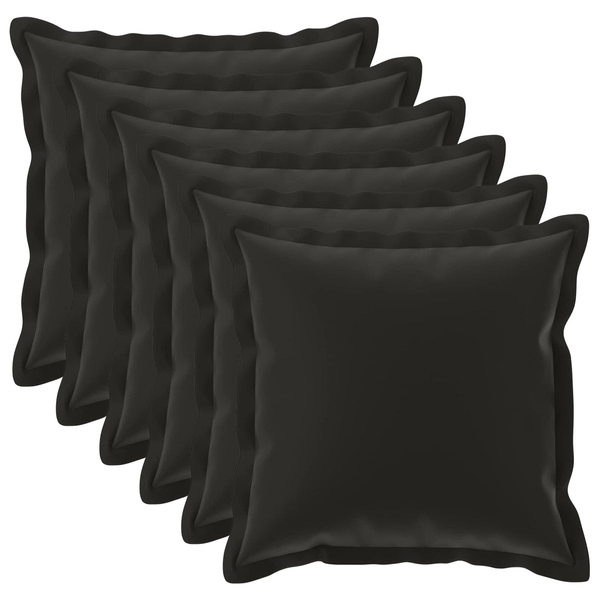 Cushion Cover 6 pcs HOUTEN Black 65 x 65 cm Polyester