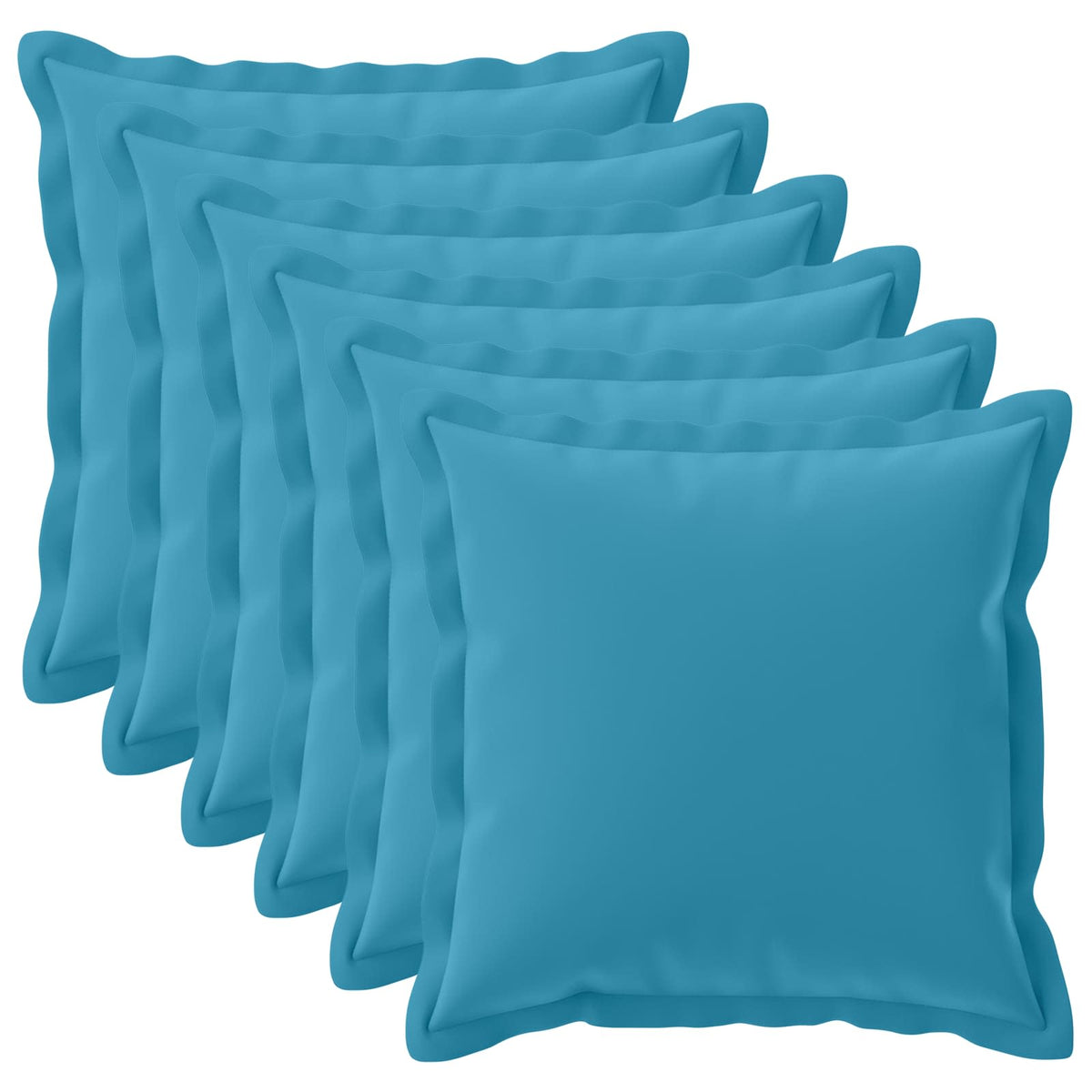 Cushion Cover 6 pcs HOUTEN Light Blue 65 x 65 cm Polyester