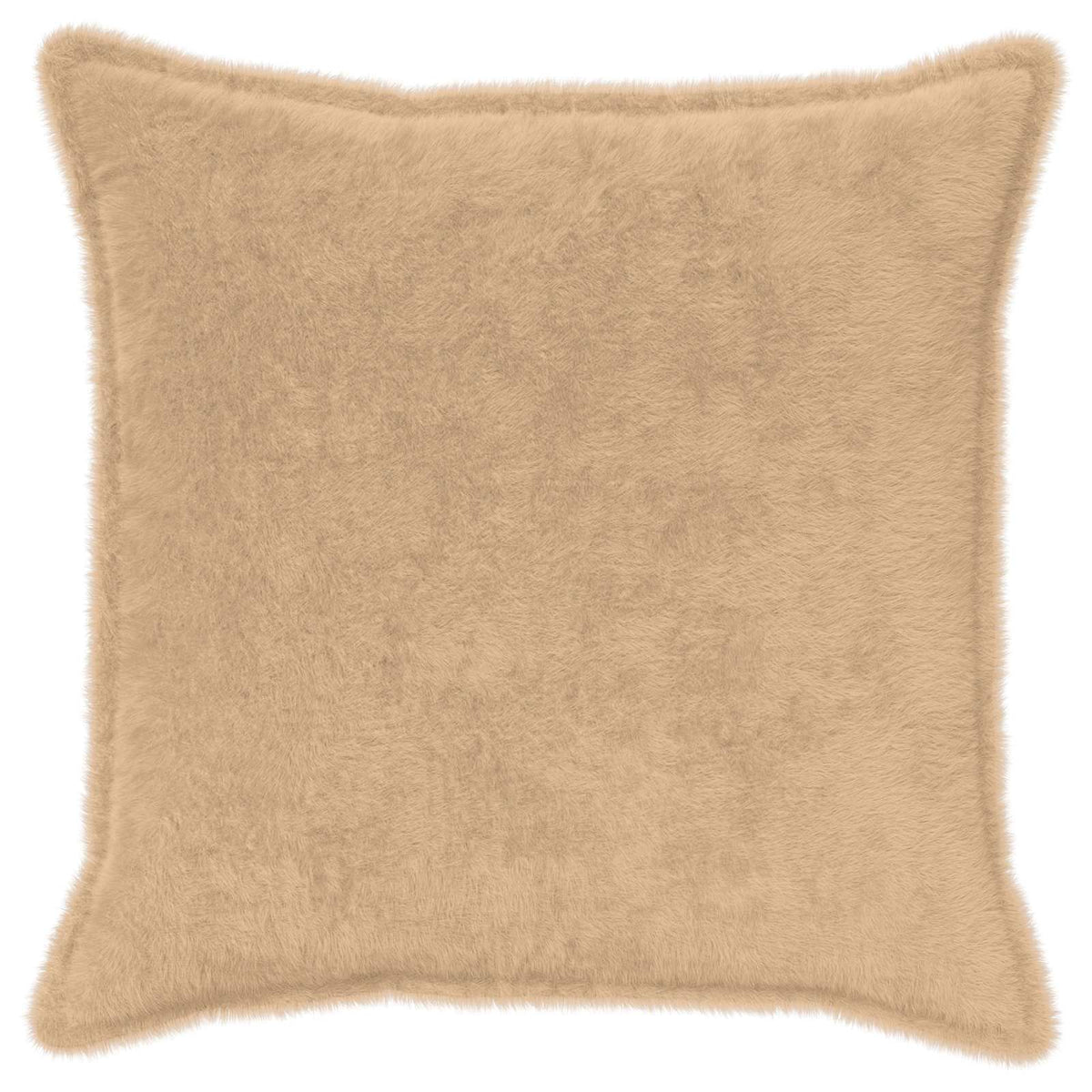 Cushion Cover 6 pcs HOUTEN Cream 65 x 65 cm Faux Rabbit Fur
