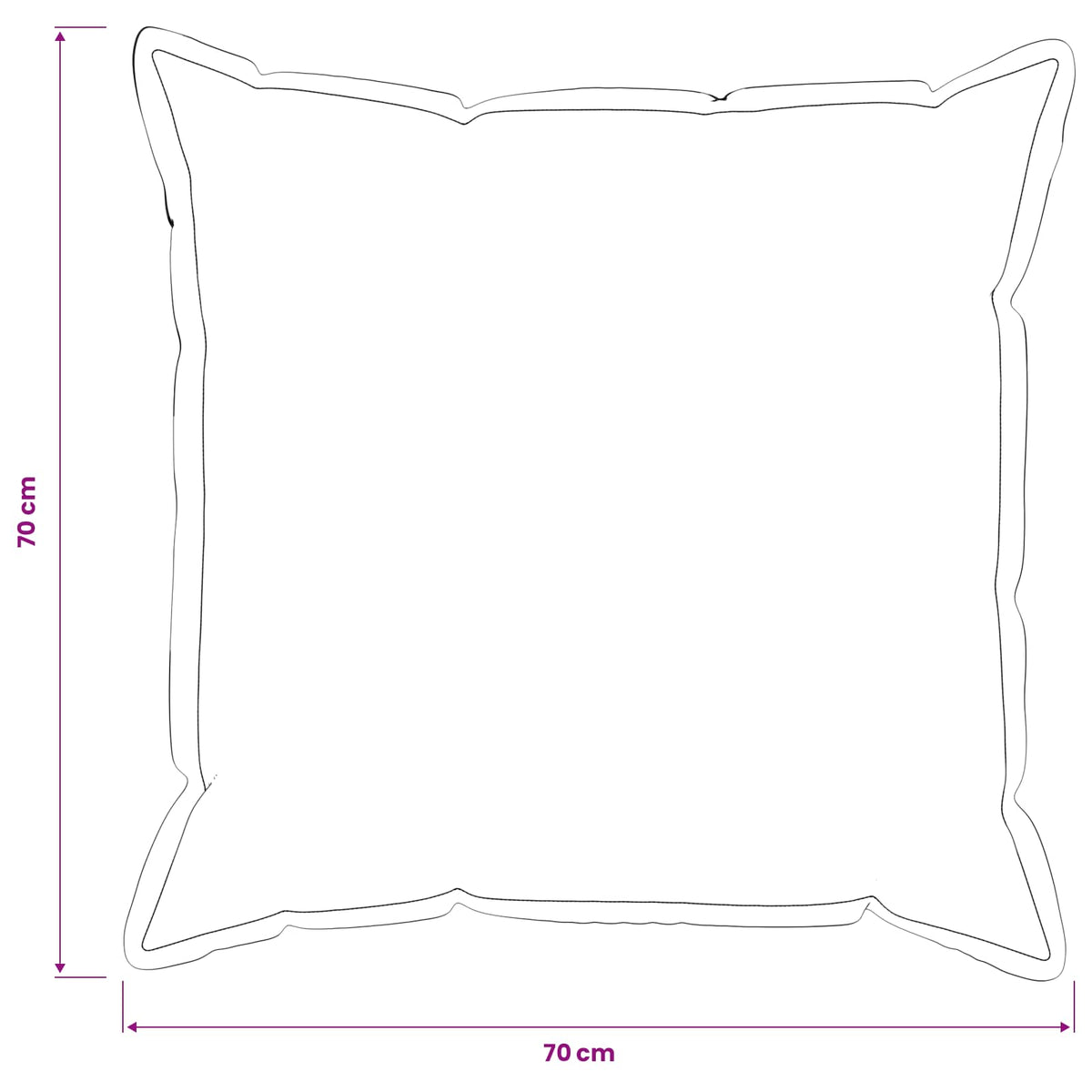 Cushion Cover 2 pcs HOUTEN Cream 70 x 70 cm Faux Linen