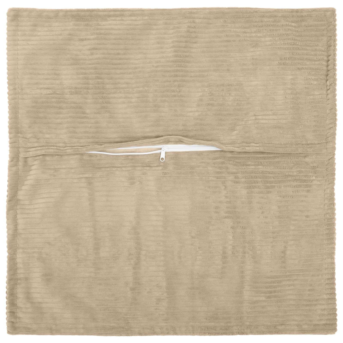 Cushion Cover 2 pcs HOUTEN Taupe 70 x 70 cm Corduroy