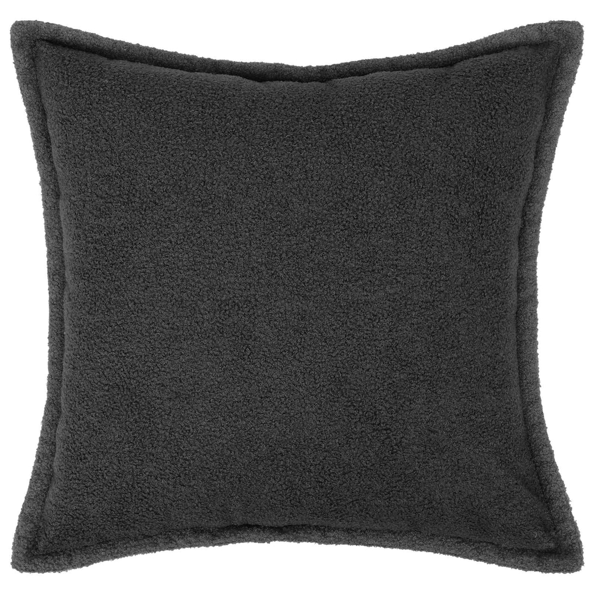 Cushion Cover 6 pcs HOUTEN Dark Grey 70 x 70 cm Bouclé