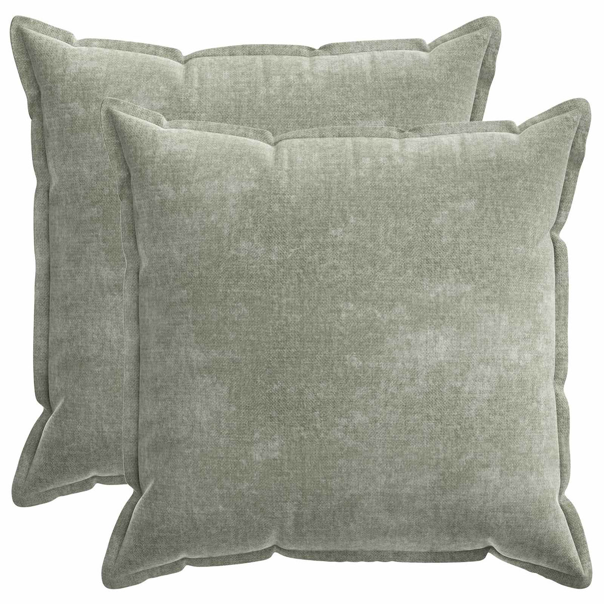 Cushion Cover 2 pcs HOUTEN Green 70 x 70 cm Chenille Fabric