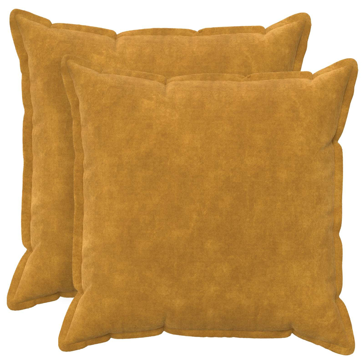 Cushion Cover 2 pcs HOUTEN Yellow 70 x 70 cm Microfiber Fleece