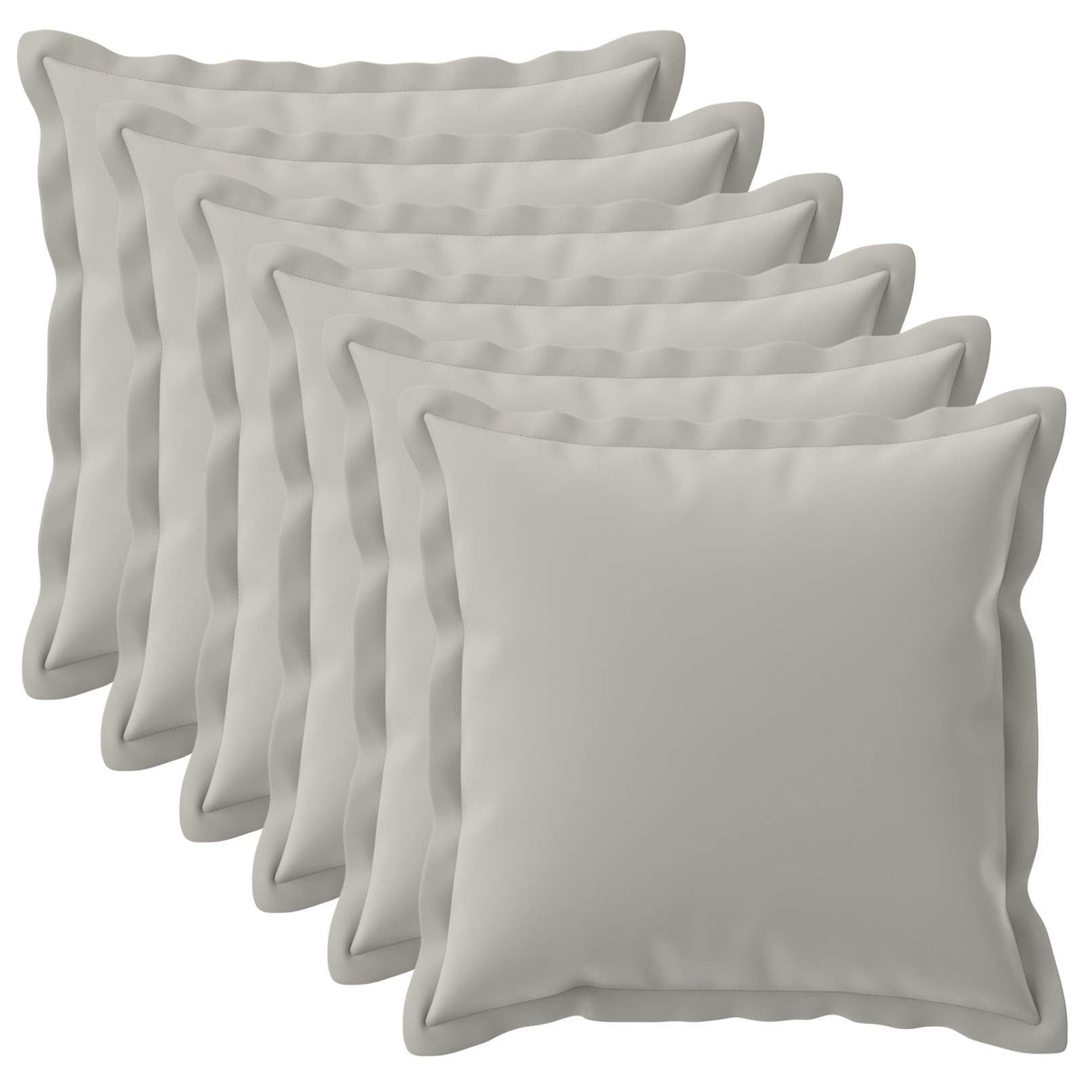 Cushion Cover 6 pcs HOUTEN Grey 70 x 70 cm Polyester