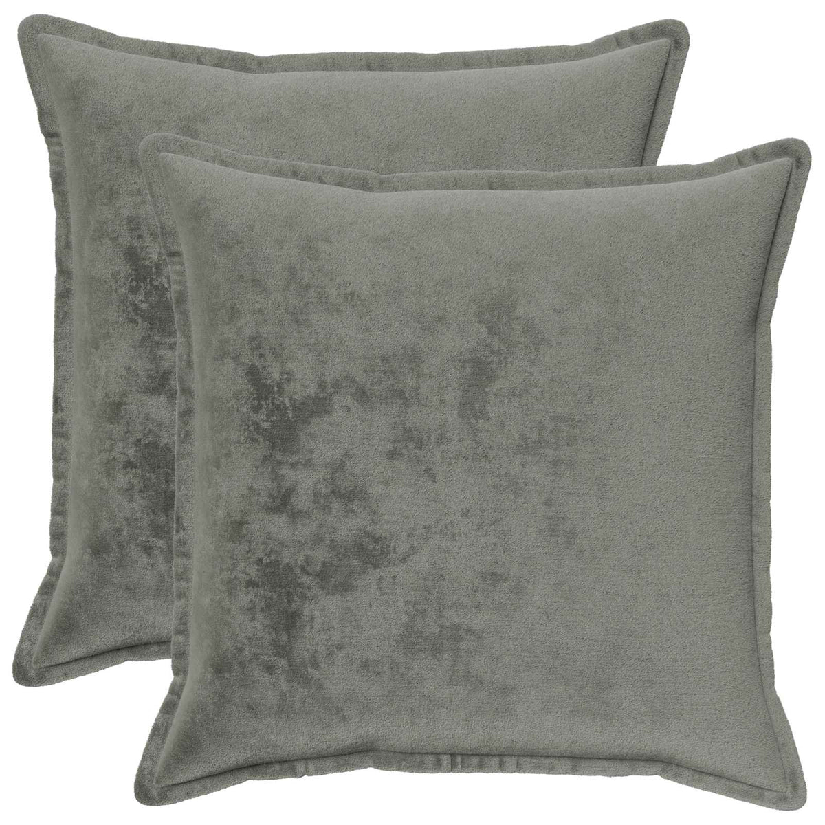 Cushion Cover 2 pcs HOUTEN Dark Grey 70 x 70 cm Flannel