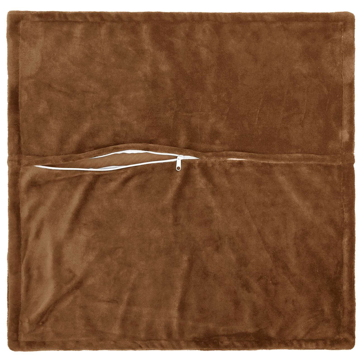 Cushion Cover 6 pcs HOUTEN Light Brown 70 x 70 cm Flannel