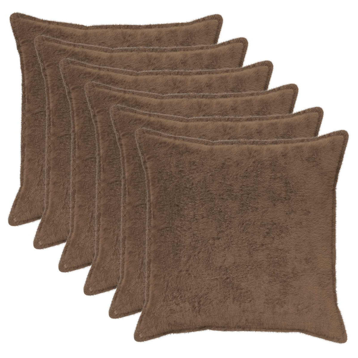 Cushion Cover 6 pcs HOUTEN Light Brown 70 x 70 cm