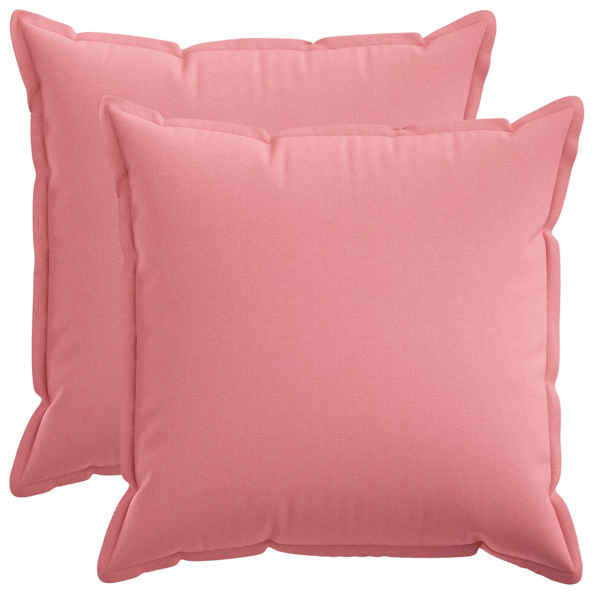 Cushion Cover 2 pcs HOUTEN Pink 80 x 80 cm Faux Linen