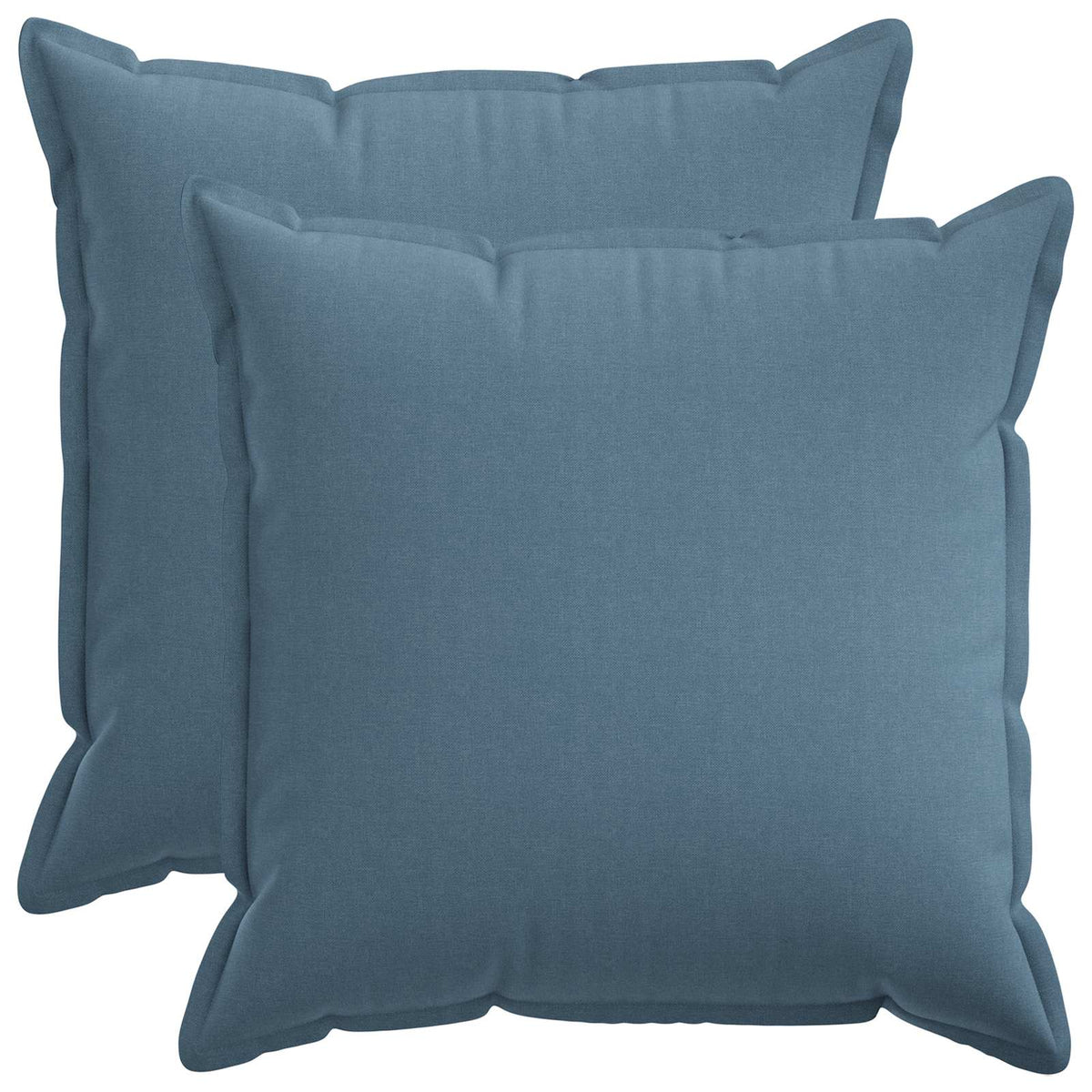 Cushion Cover 2 pcs HOUTEN Jeans Blue 80 x 80 cm Faux Linen