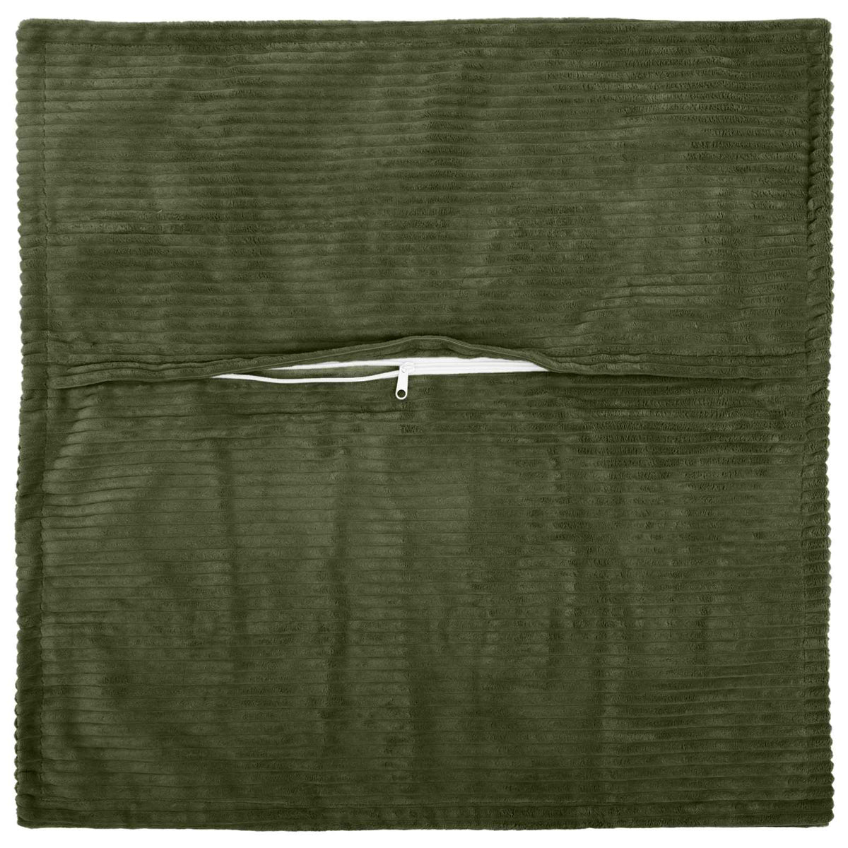 Cushion Cover 2 pcs HOUTEN Green 80 x 80 cm Corduroy