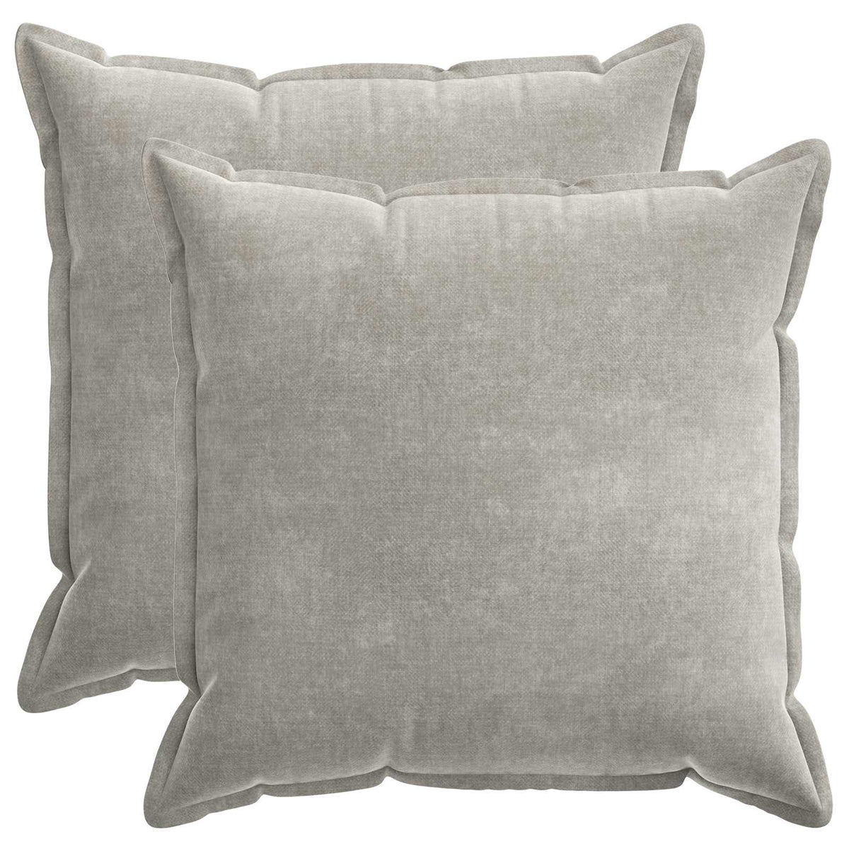 Cushion Cover 2 pcs HOUTEN Light Grey 80 x 80 cm