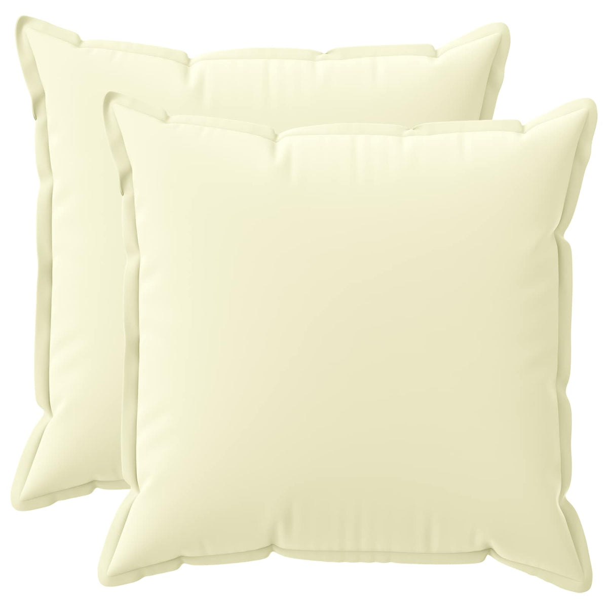 Cushion Cover 2 pcs HOUTEN Cream 80 x 80 cm Polyester