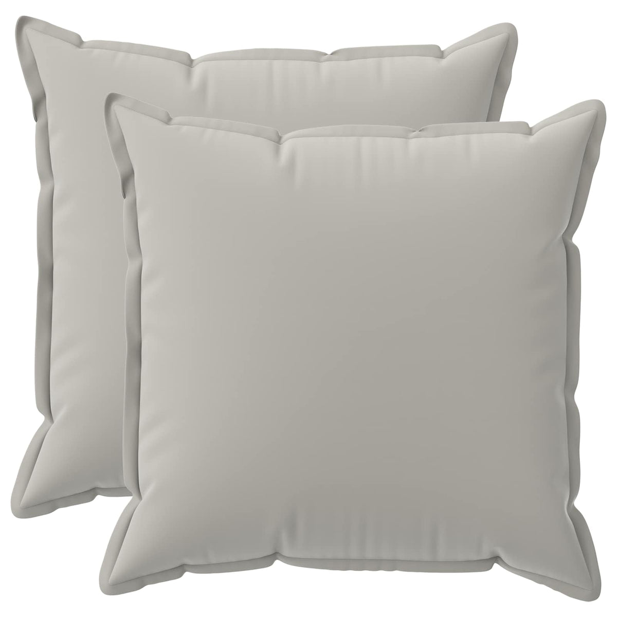 Cushion Cover 2 pcs HOUTEN Grey 80 x 80 cm Polyester