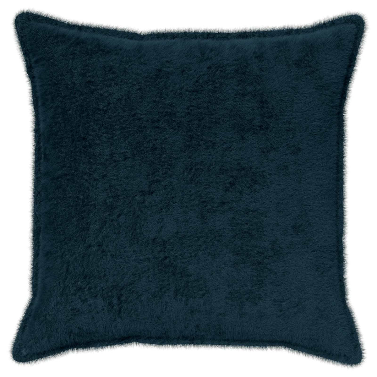 Cushion Cover 2 pcs HOUTEN Navy Blue 80 x 80 cm Faux Rabbit Fur