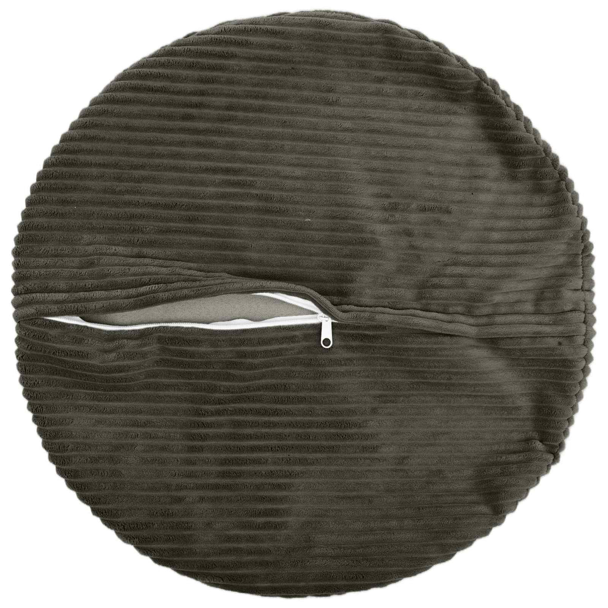 Cushion Cover 6 pcs HEERLEN Anthracite Ø 30 cm Corduroy