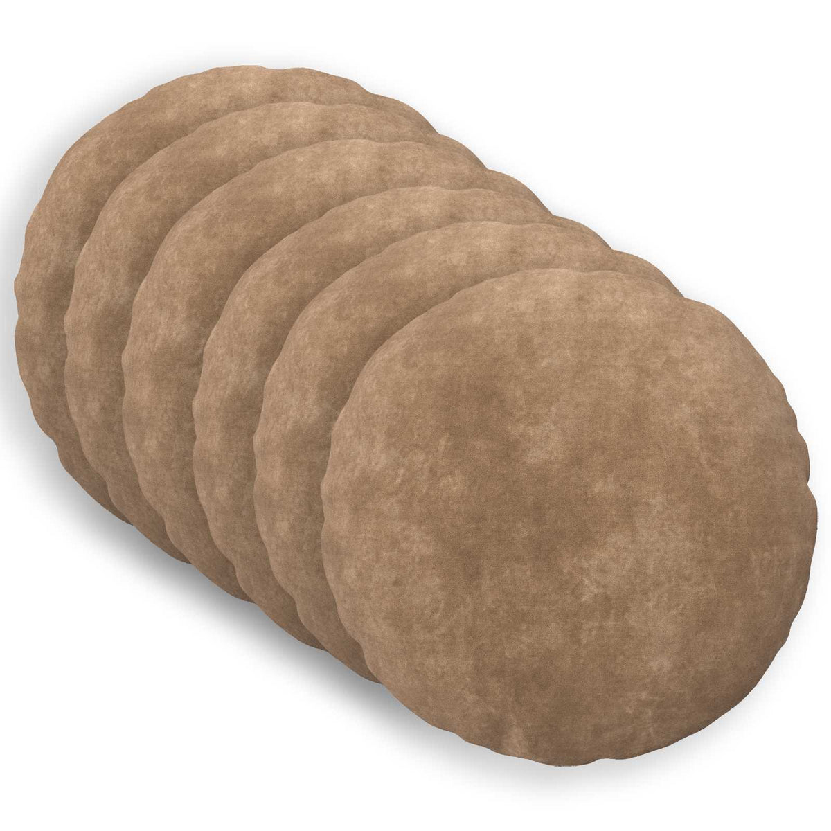 Cushion Cover 6 pcs HEERLEN Taupe Ø 30 cm Microfiber Fleece
