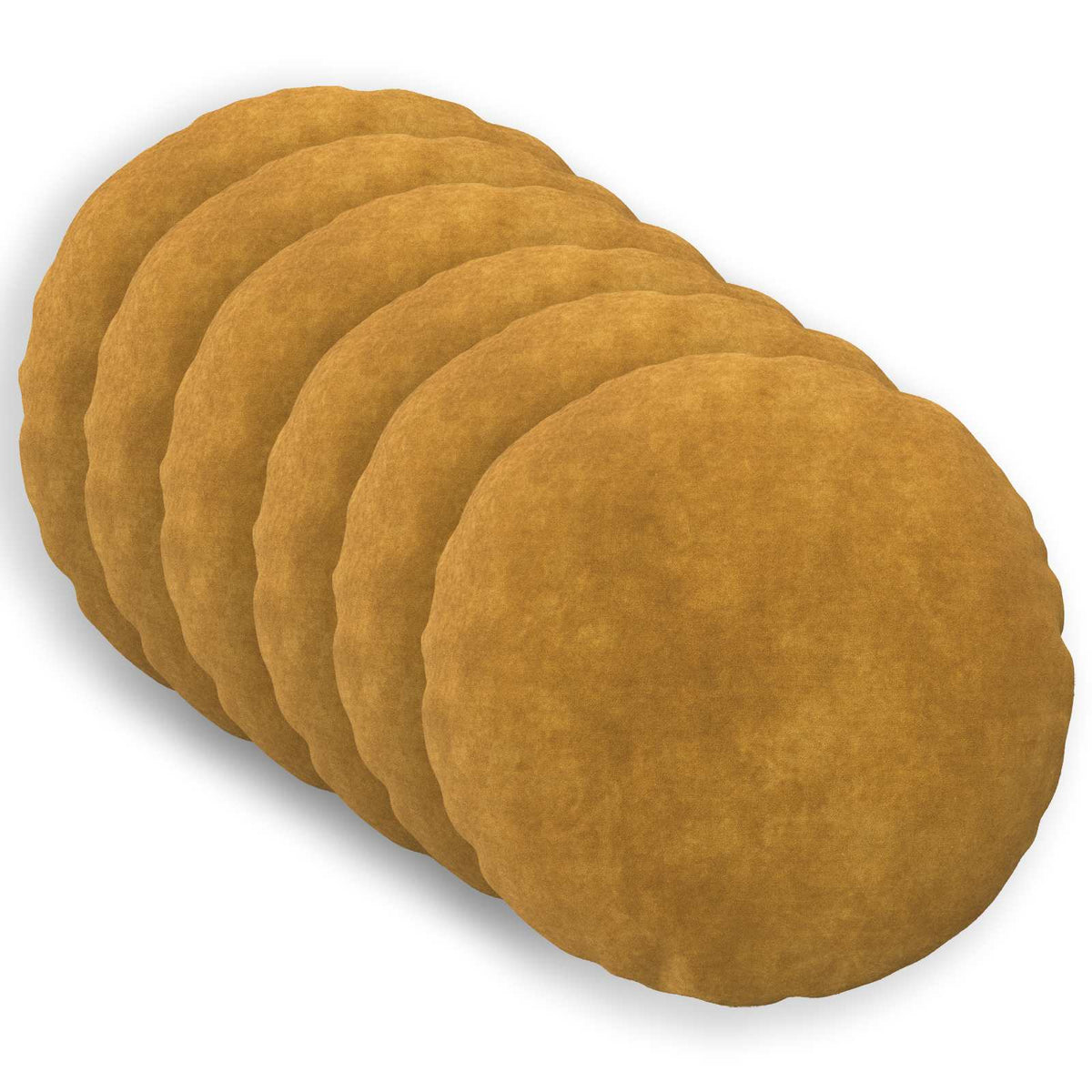 Cushion Cover 6 pcs HEERLEN Yellow Ø 30 cm Microfiber Fleece