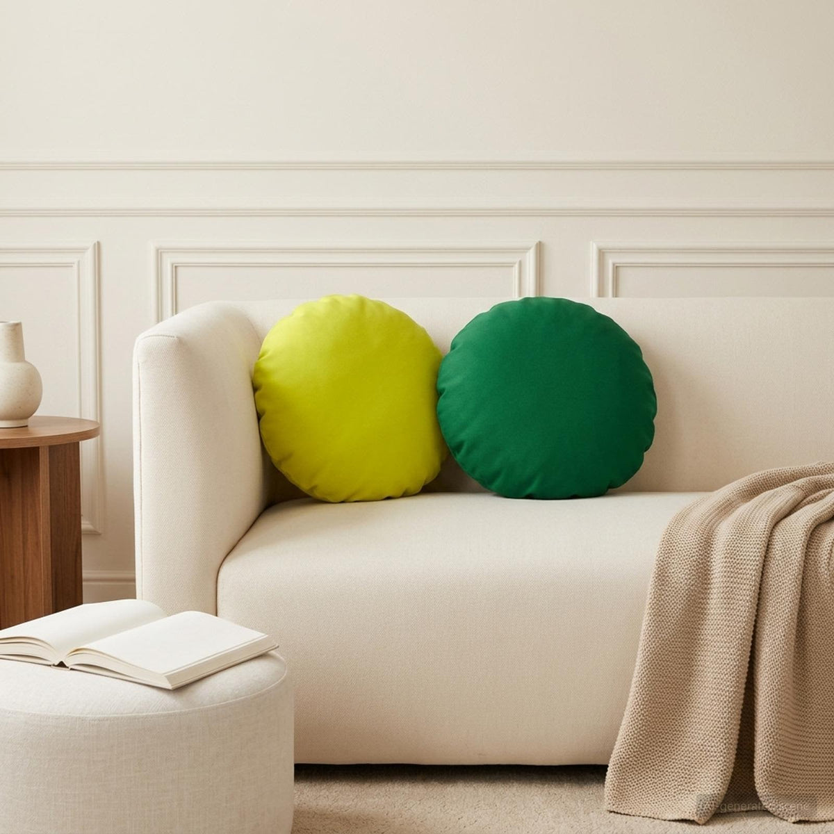 Cushion with Pillow HEERLEN 2 pcs Green Polyester