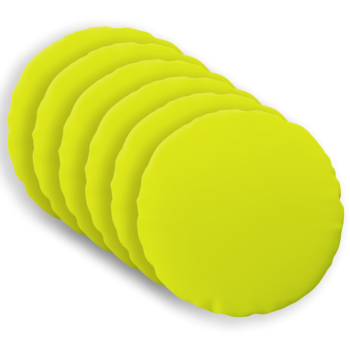 Cushion Cover 6 pcs HEERLEN Bright Green Ø 30 cm Polyester