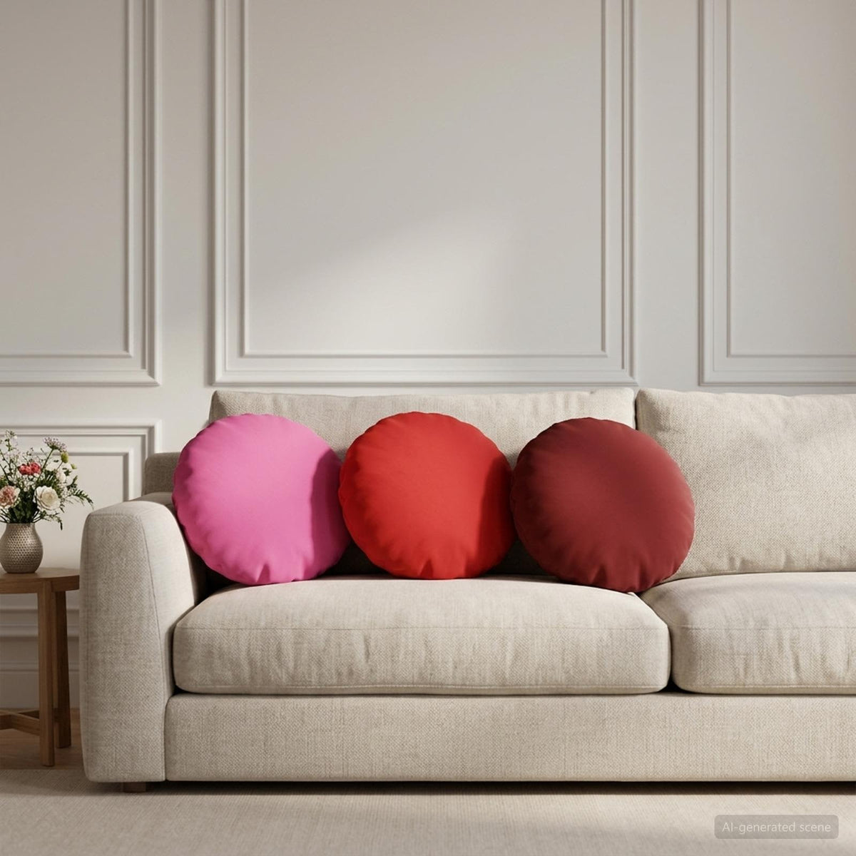 Cushion with Pillow HEERLEN 6 pcs Pink Polyester