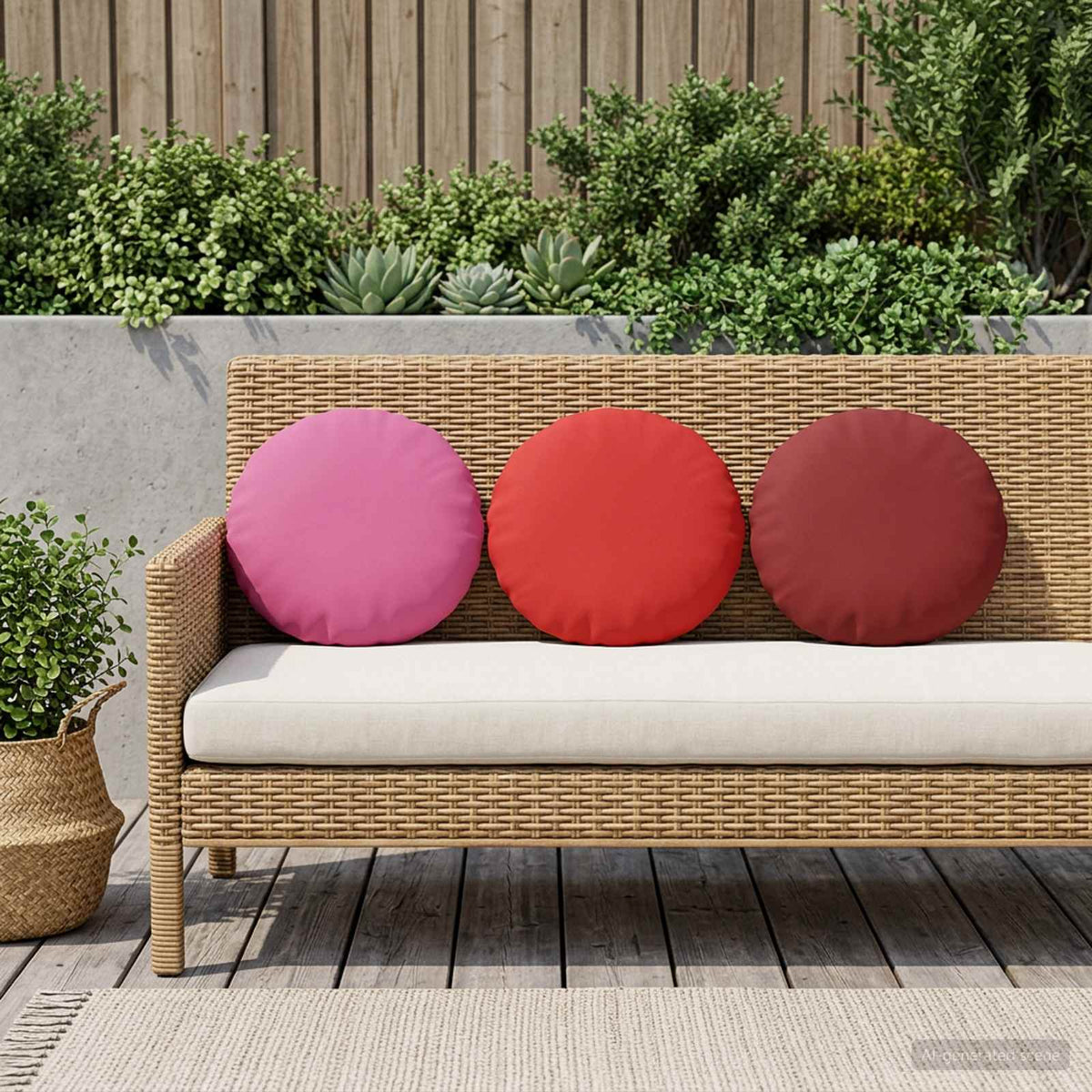 Cushion with Pillow HEERLEN 6 pcs Red Polyester