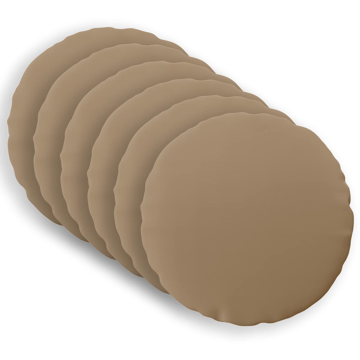 Cushion Cover 6 pcs HEERLEN Taupe Ø 30 cm Polyester