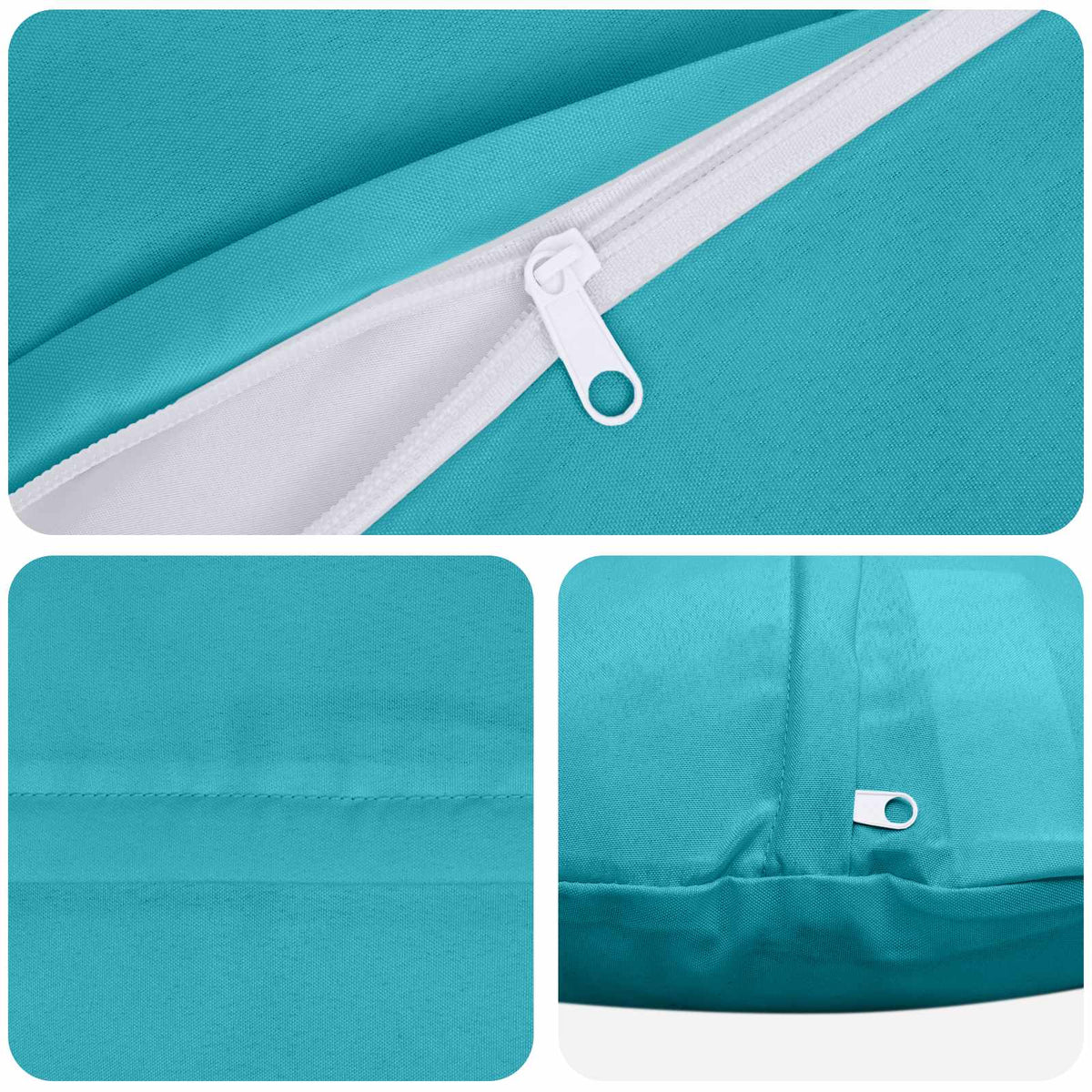 Cushion Cover 6 pcs HEERLEN Turquoise Ø 30 cm Polyester