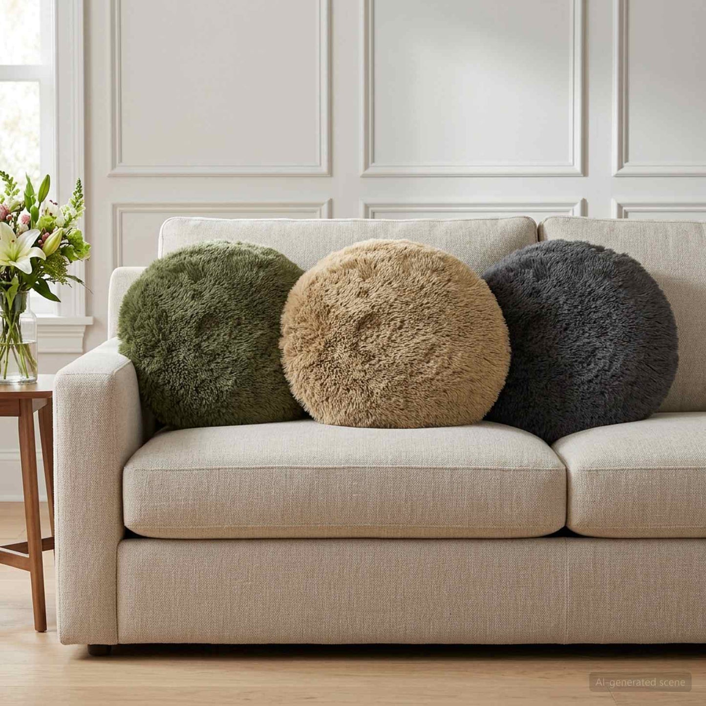 Cushion with Pillow HEERLEN 2 pcs Green PV Fleece