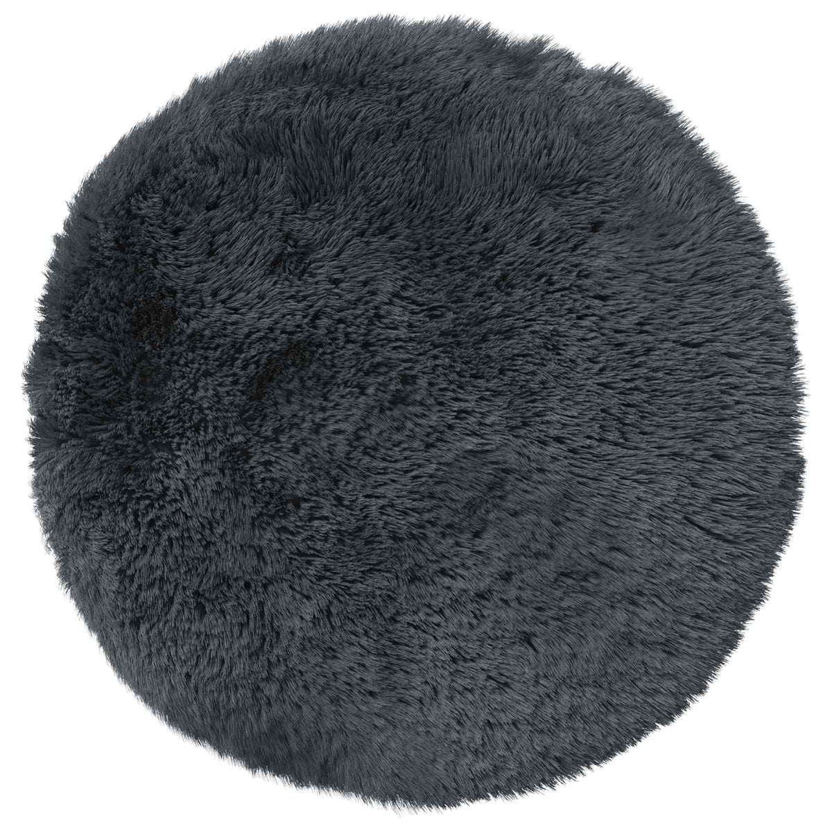 Cushion Cover 6 pcs HEERLEN Anthracite Ø 30 cm PV Fleece