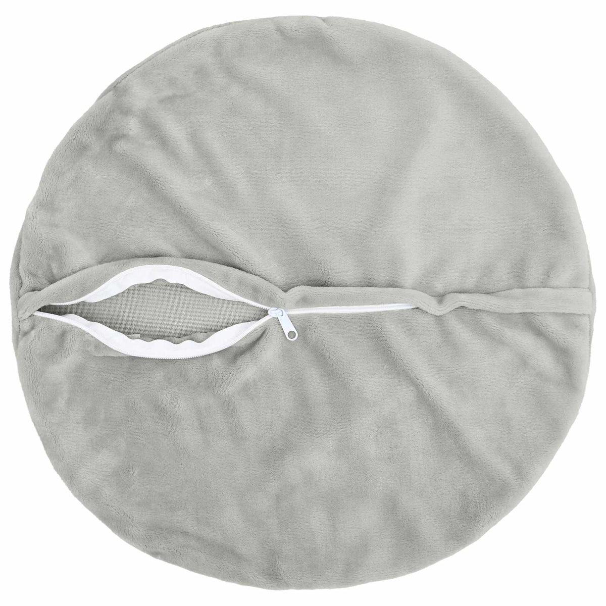 Cushion Cover 6 pcs HEERLEN Light Grey Dia. 30 cm Flannel