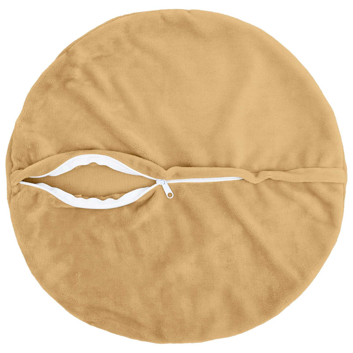 Cushion Cover 6 pcs HEERLEN Taupe Ø 30 cm Flannel