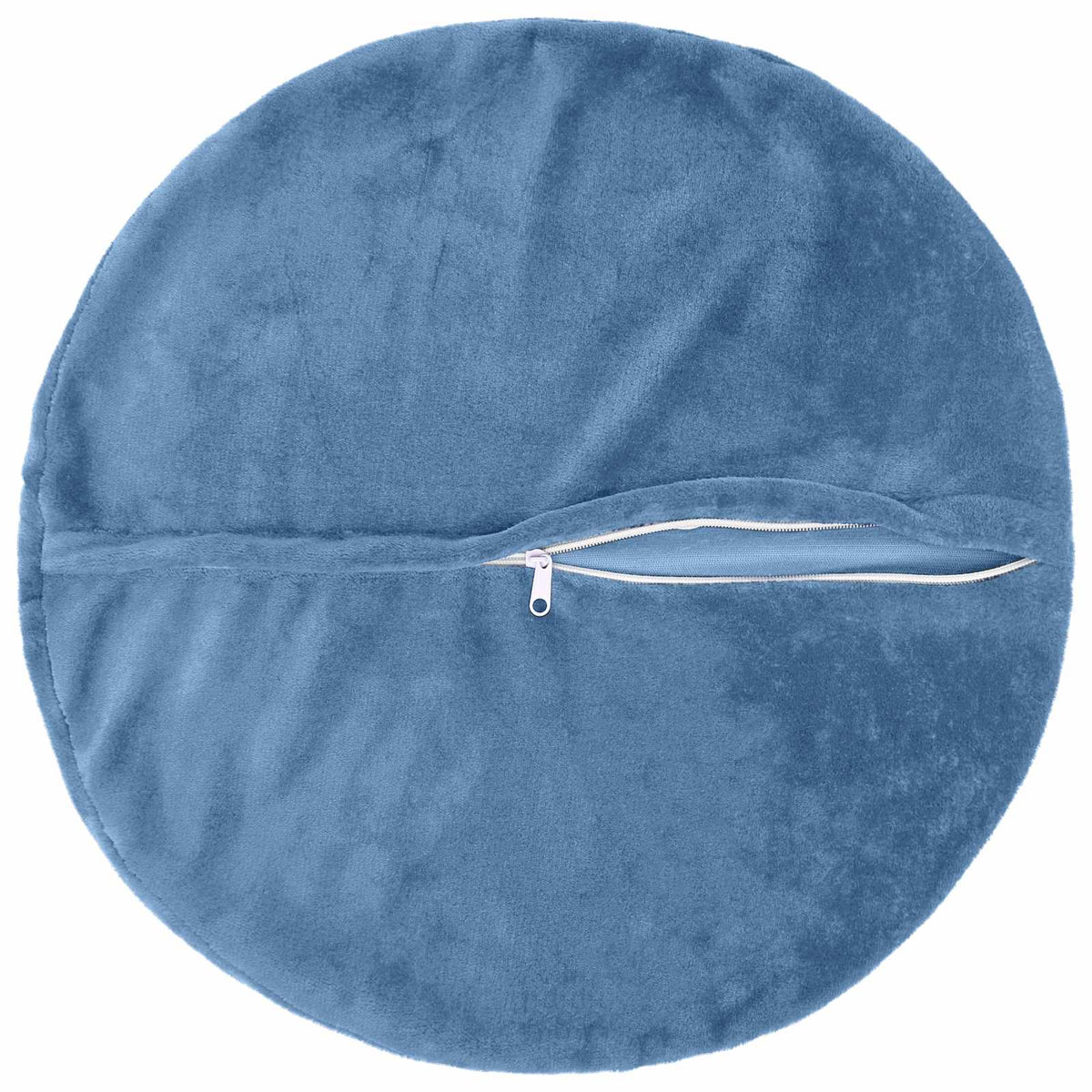 Cushion Cover 6 pcs HEERLEN Light Blue Ø 30 cm Flannel